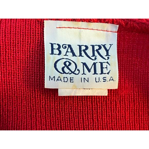 VTG Barry & Me Sweater Large Red Sequin Celestial Stars and Moon 80s 90s - Picture 7 of 7